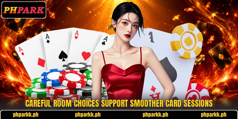 Careful room choices support smoother card sessions