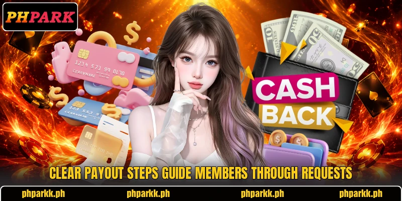 Clear payout steps guide members through requests