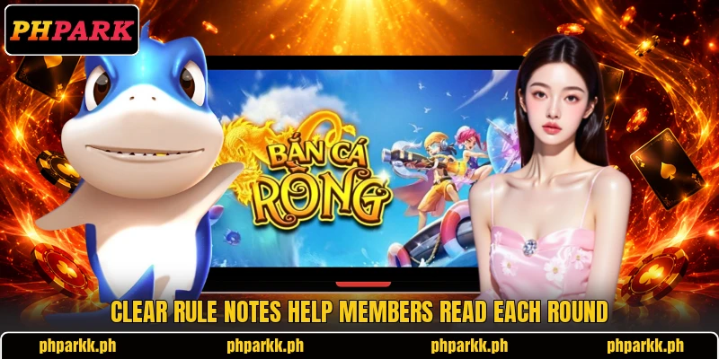 Clear rule notes help members read each round