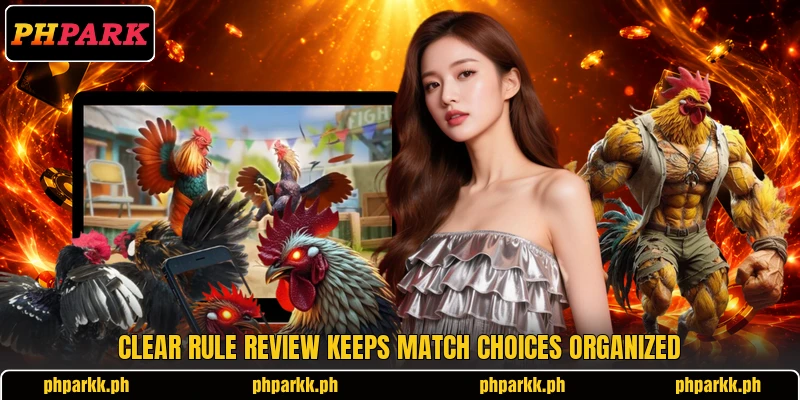 Clear rule review keeps match choices organized Clear rule review keeps match choices organized