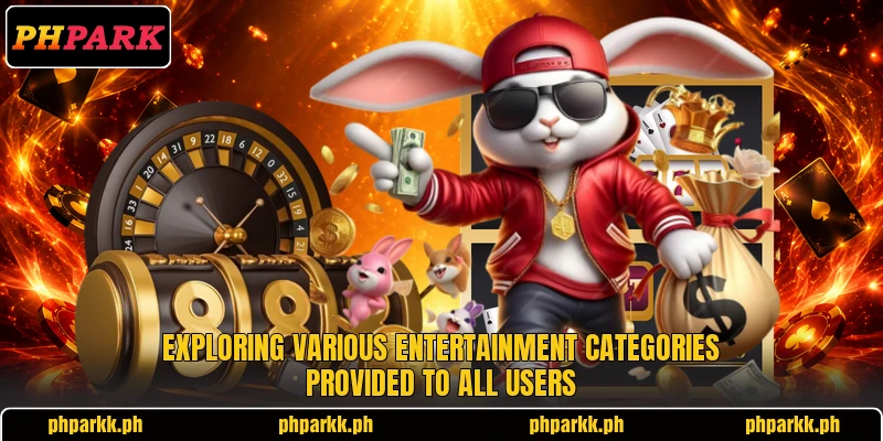 Exploring various entertainment categories provided to all users Exploring various entertainment categories provided to all users
