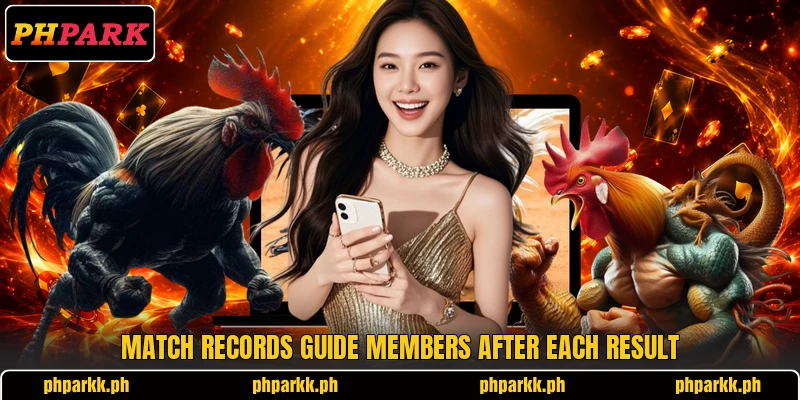 Match records guide members after each result Match records guide members after each result