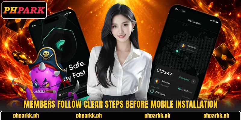 Members follow clear steps before mobile installation