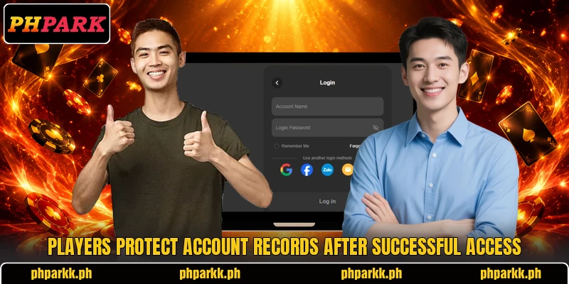 Players protect account records after successful access