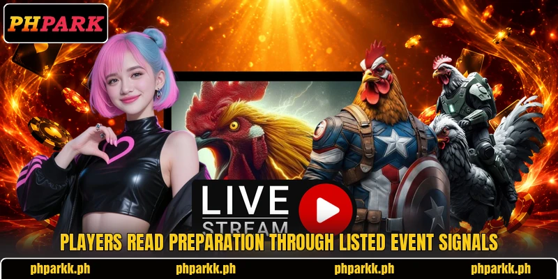 Players read preparation through listed event signals Players read preparation through listed event signals