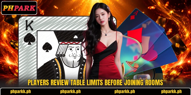 Players review table limits before joining rooms Players review table limits before joining rooms